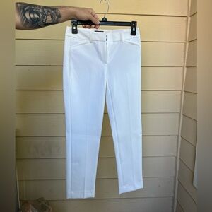 White House Black Market White Slim Ankle Pants